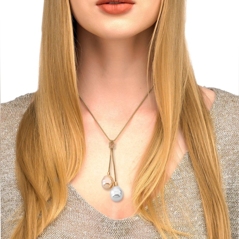 Majorica Pearl Necklace Two Golden Tender